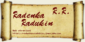 Radenka Radukin vizit kartica